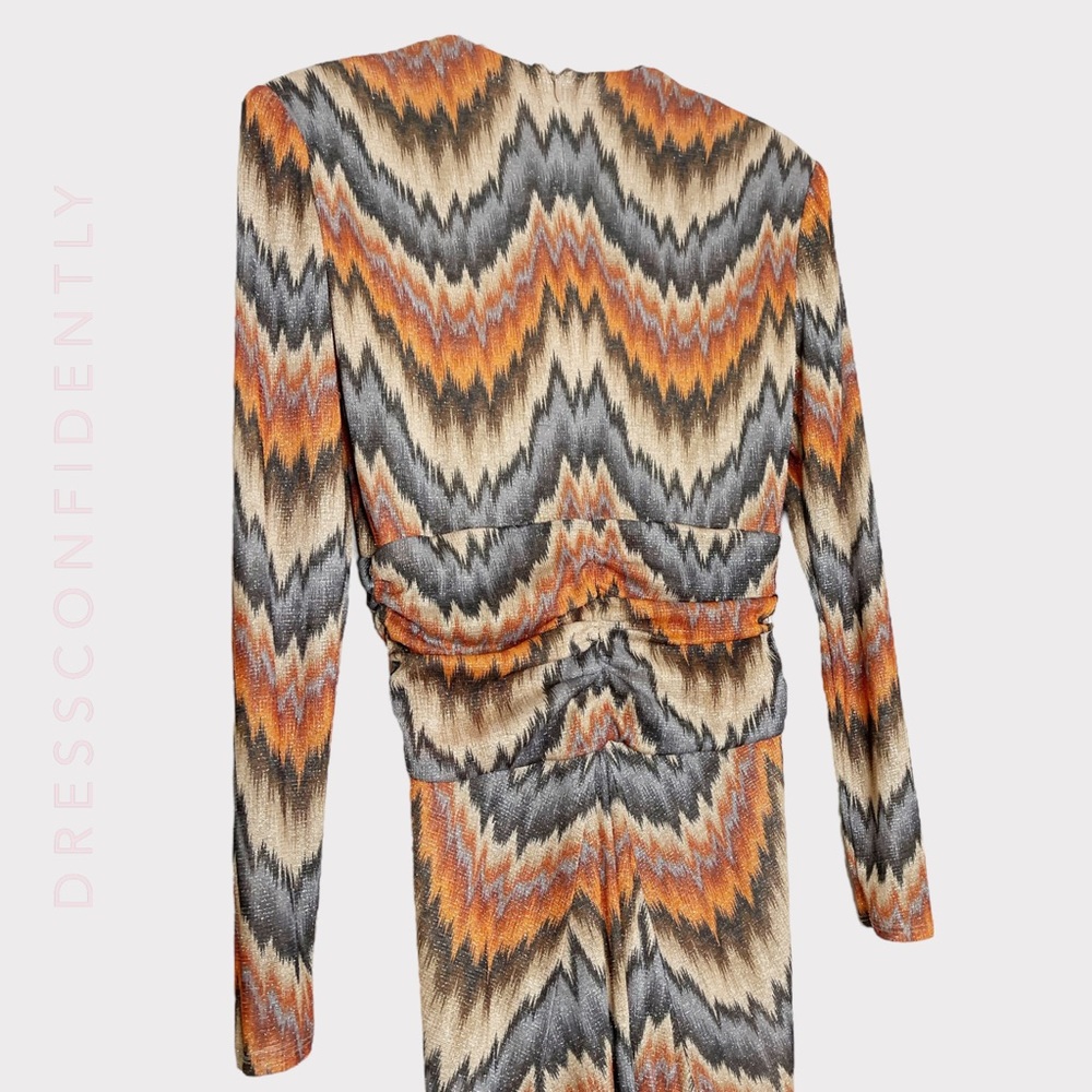 RONNY KOBO Stormy Knit Maxi Dress - Orange & Brown - Picture 11 of 12